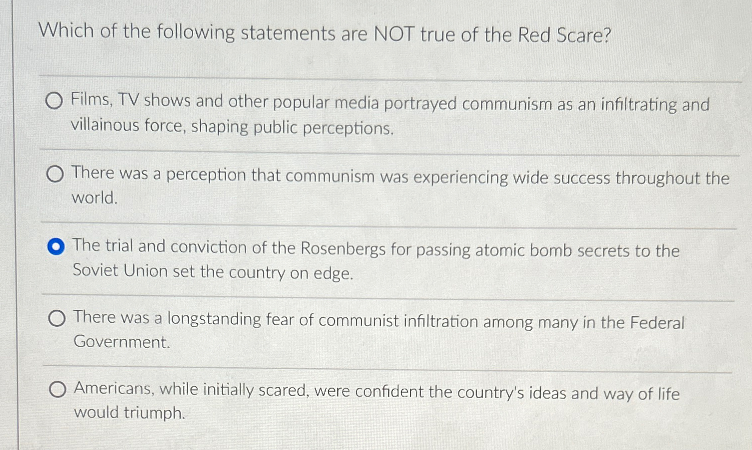 Solved Which of the following statements are NOT true of the