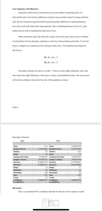 case study on business statistics