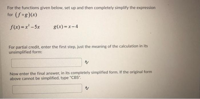 For The Functions Given Below Set Up And Then Chegg Com