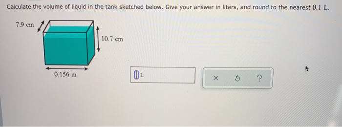 Solved Calculate the volume of liquid in the tank sketched | Chegg.com
