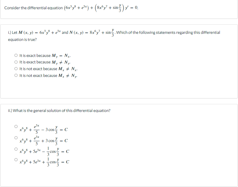 Solved Consider the differential equation | Chegg.com
