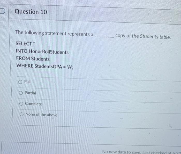 Solved Question 1 10 p Which of the following is not an | Chegg.com