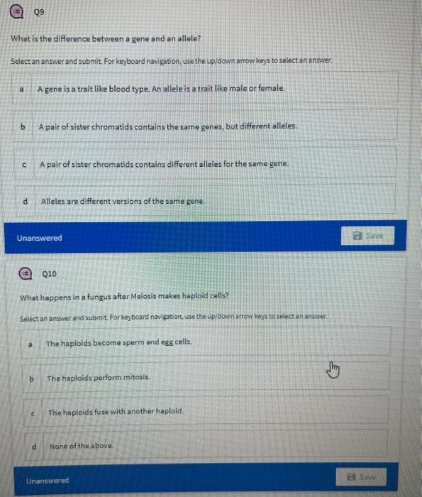 Solved 09 What is the difference between a gene and an | Chegg.com