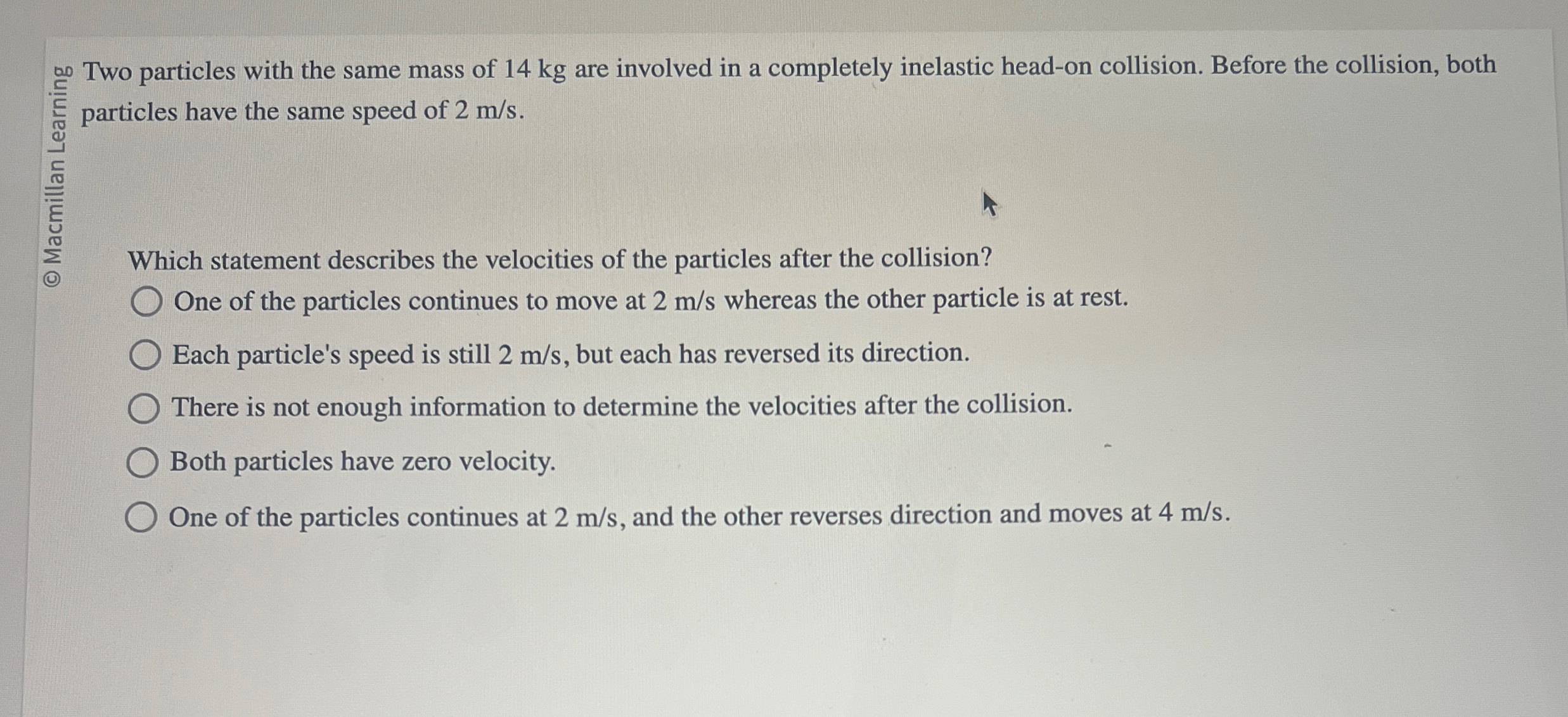 Solved Two particles with the same mass of 14 ﻿kg are | Chegg.com
