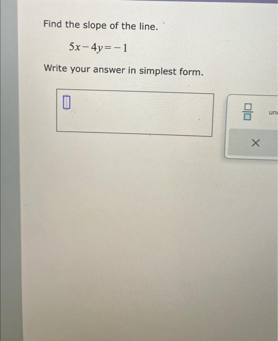 find the slope of the linear equation 4x 4y 4