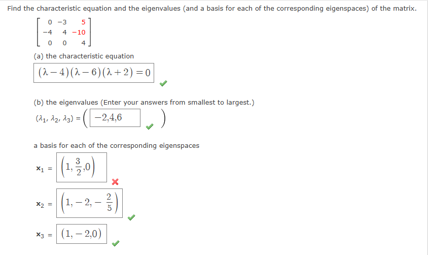 Solved Find the characteristic equation and the eigenvalues | Chegg.com