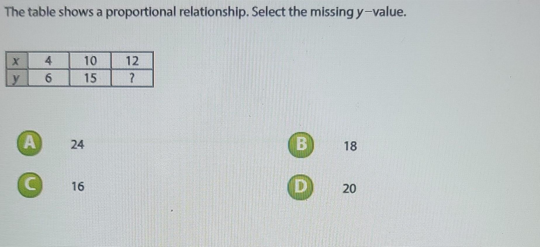 Solved The Table Shows A Proportional Relationship. Select | Chegg.com