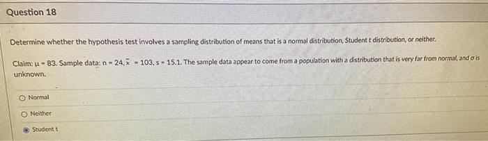 Solved Determine whether the hypothesis test involves a | Chegg.com
