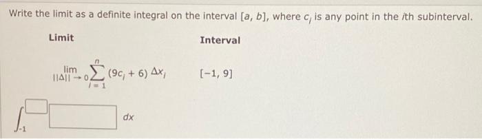 Solved Write the limit as a definite integral on the | Chegg.com