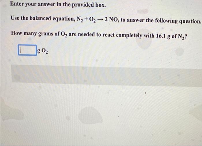 Solved Enter your answer in the provided box. Use the | Chegg.com