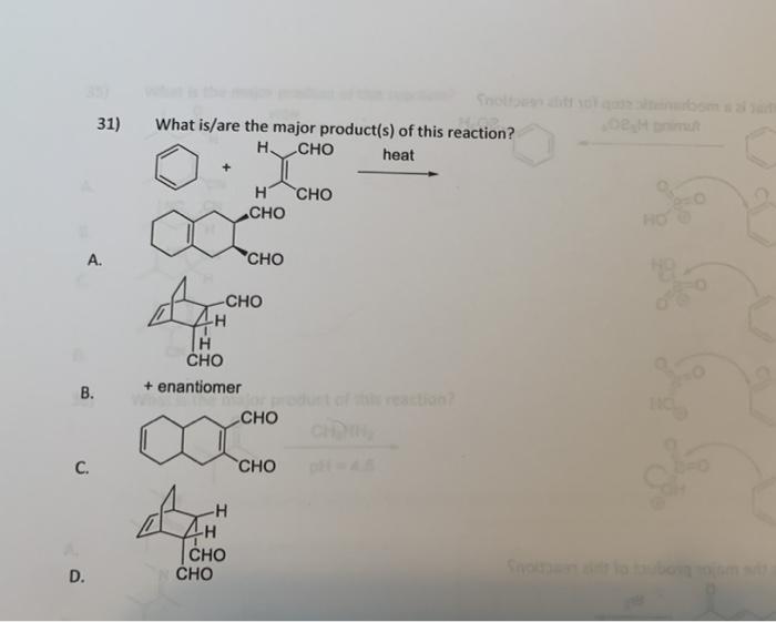 Solved 31) What is/are the major product(s) of this | Chegg.com