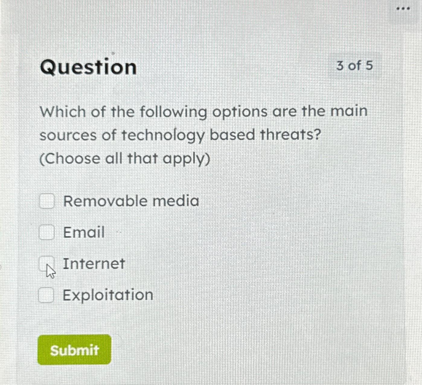 Solved Question3 ﻿of 5Which Of The Following Options Are The | Chegg.com