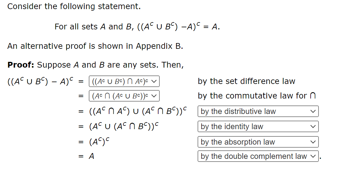 Solved Consider The Following Statement.For All Sets A And | Chegg.com