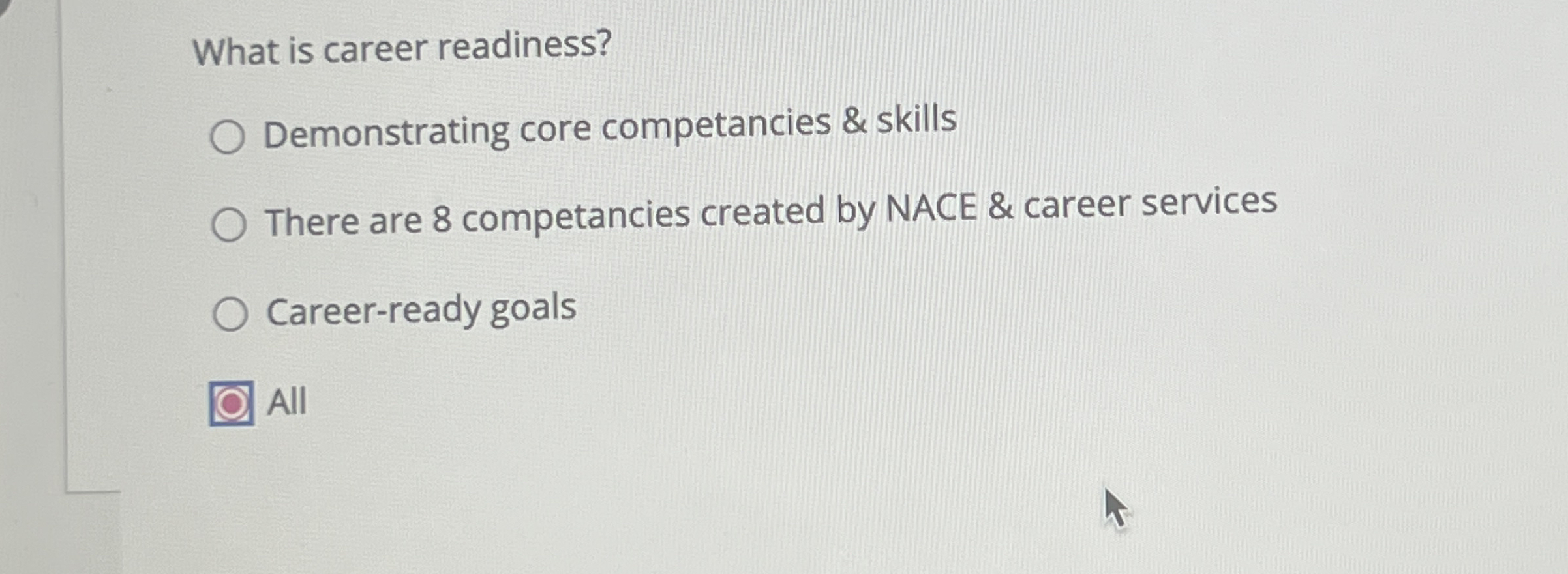 Solved What is career readiness?Demonstrating core | Chegg.com