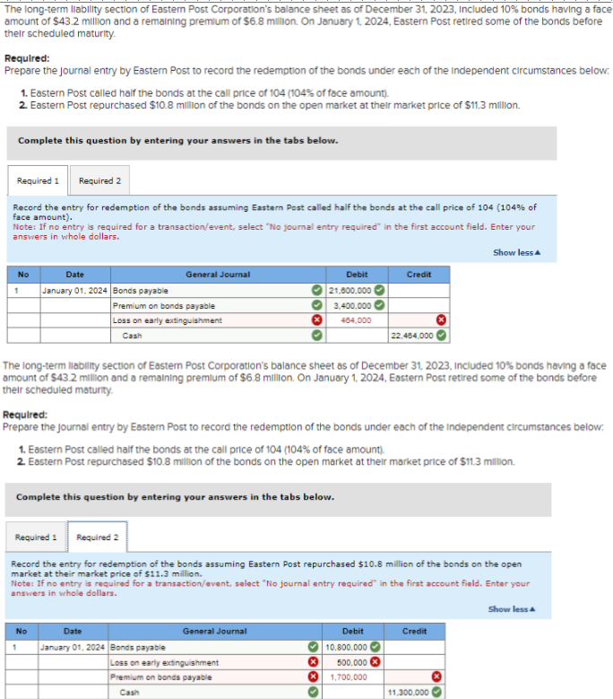Solved Help me fix the ones marked with an X, ﻿I am not sure | Chegg.com