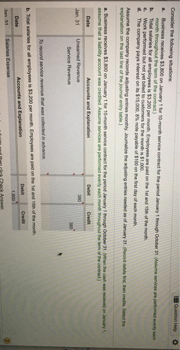 Solved Question Help Consider the following situations: | Chegg.com