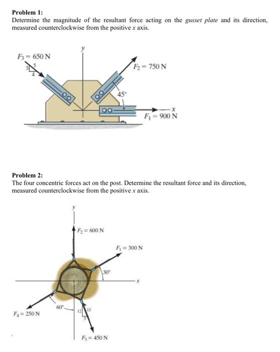 Solved Problem 1 Determine The Magnitude Of The Resultant