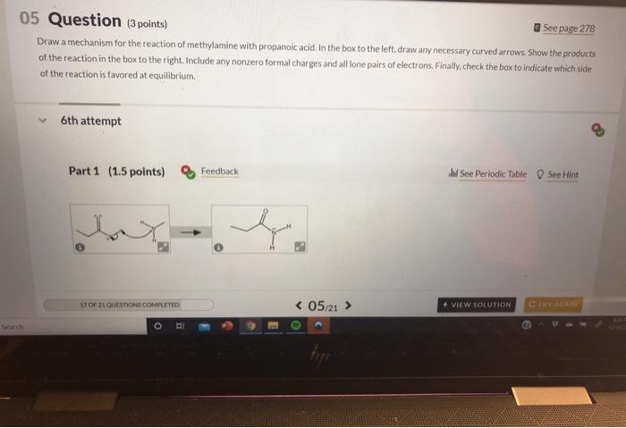 Solved 05 Question (3 points) See page 278 Draw a mechanism | Chegg.com