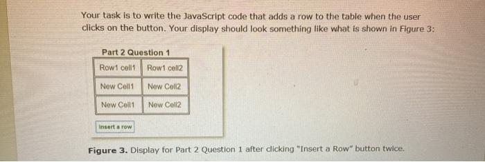 Solved Your task is to write the JavaScript code that adds a