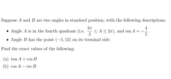 Solved please answer both part a and b. show all work and | Chegg.com
