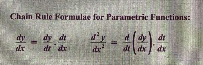 Solved Chain Rule Formulae for Parametric Functions: dy dr | Chegg.com