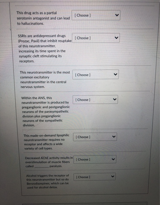 Solved D Question 7 1 pts Use the following choices to match | Chegg.com