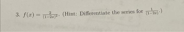 Solved (1-2) ) :) ) = 3. f(x) = (1 - 3x)2 · (Hint: | Chegg.com