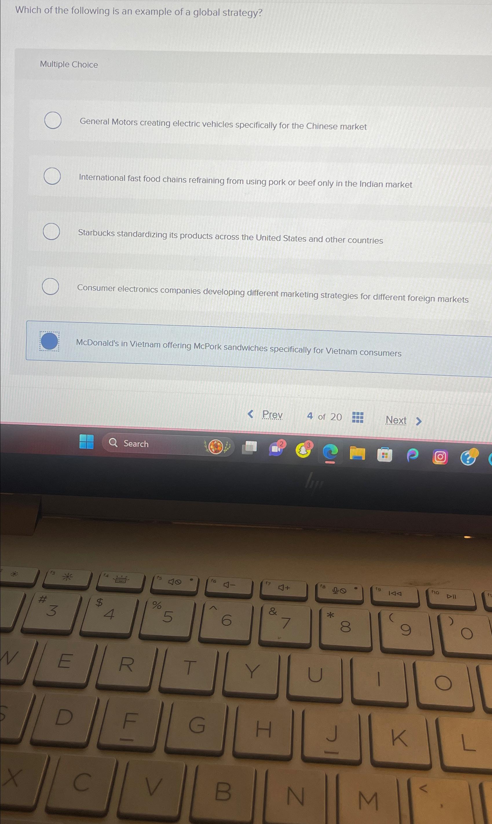 Solved Which of the following is an example of a global | Chegg.com
