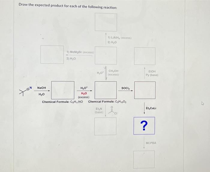 Solved Draw the expected product for each of the following | Chegg.com