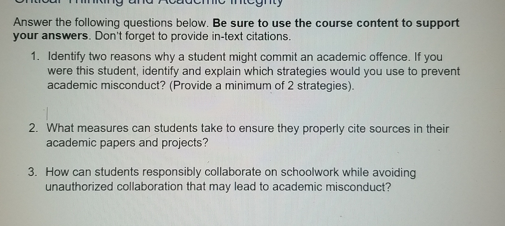 Solved Answer the following questions below. Be sure to use | Chegg.com