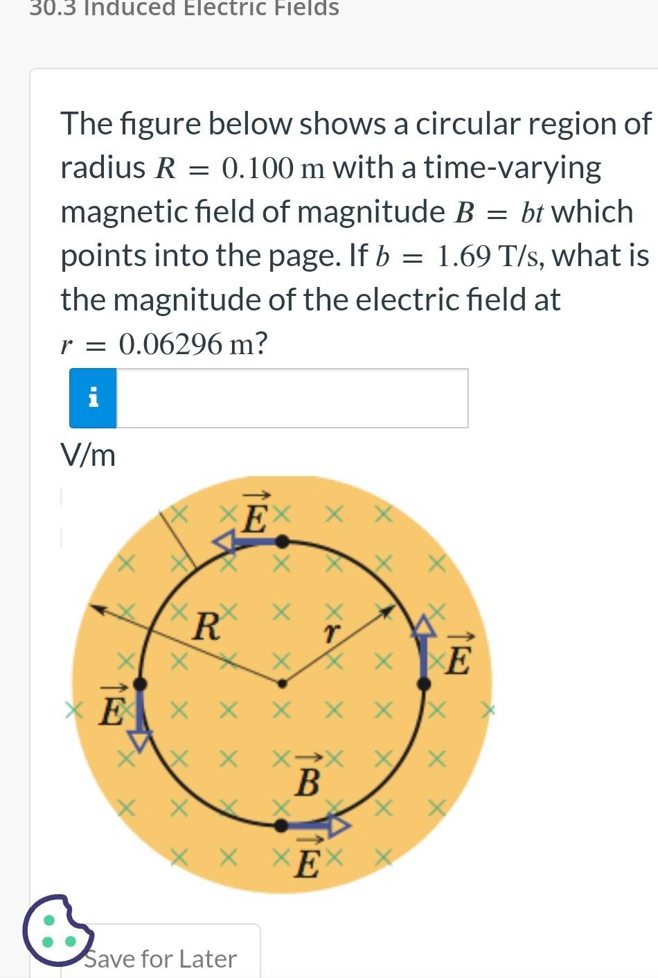 Solved The figure below shows a circular region of radius | Chegg.com