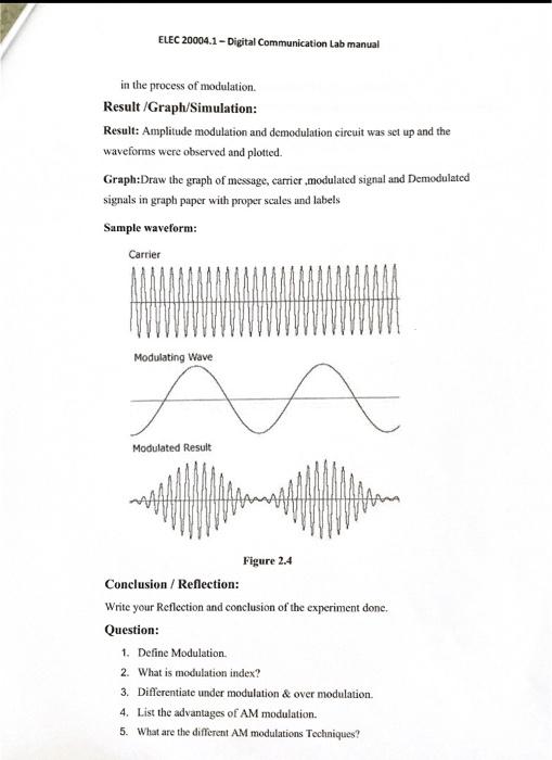 amplitude modulation and demodulation experiment viva questions