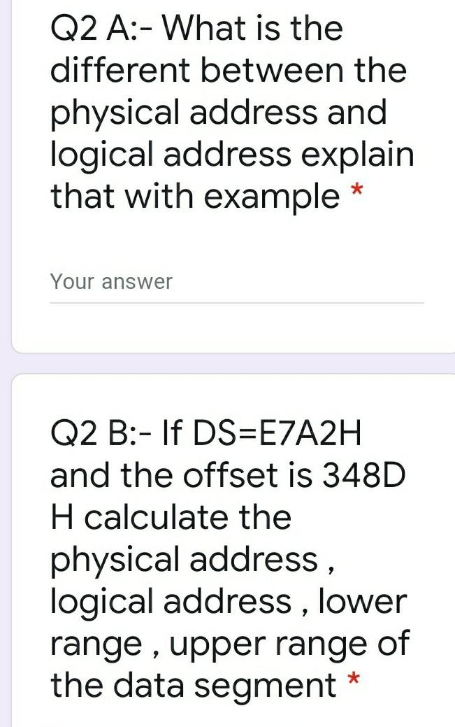 Solved Q2 A:- What is the different between the physical | Chegg.com