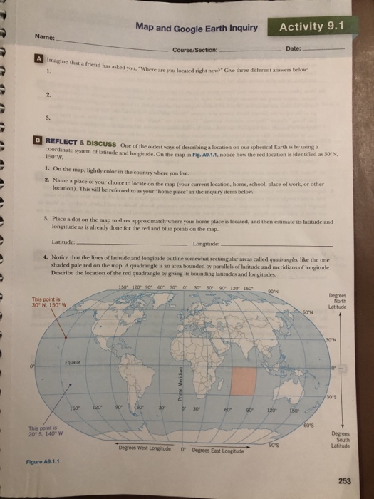 Solved Map and Google Earth Inquiry Activity 9.1 A masine ha  Chegg.com