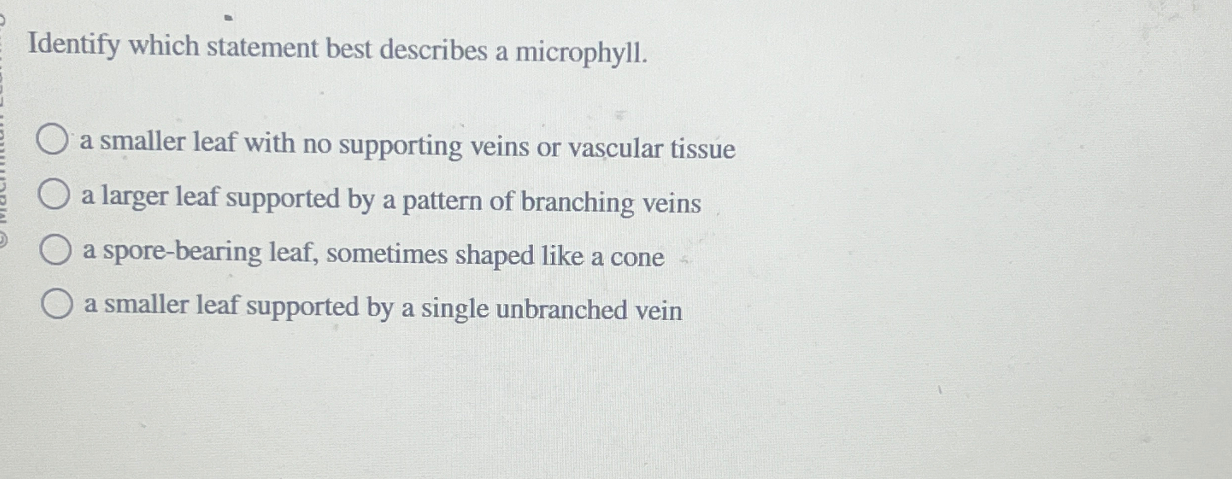 Solved Identify which statement best describes a | Chegg.com