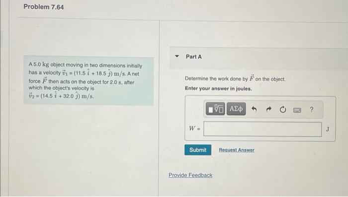 Solved A 30 Kg Object Moving In Two Dimensions Initially Has Chegg Com