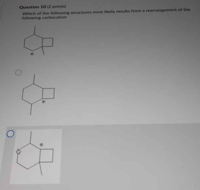 Solved Question 10 (2 points) Which of the following | Chegg.com