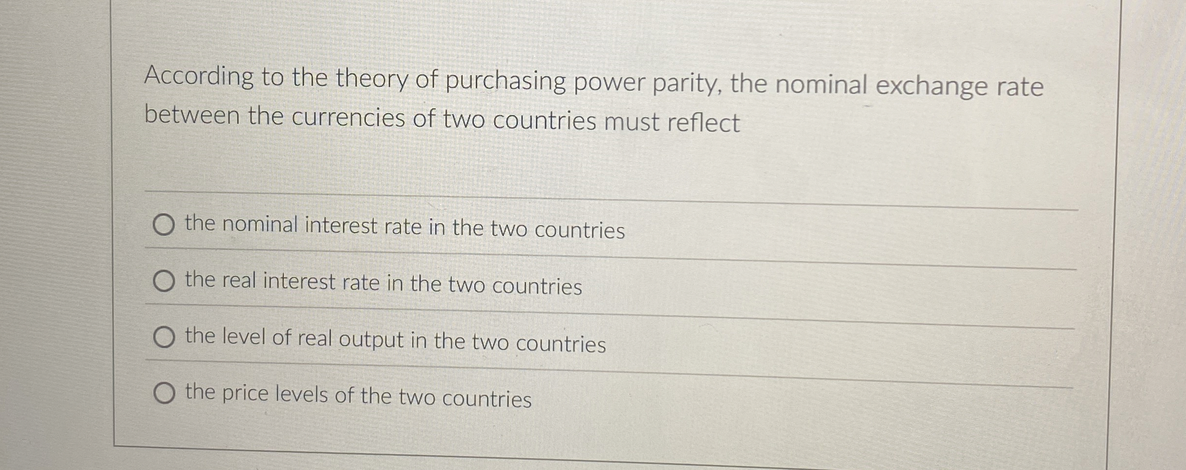 Solved According to the theory of purchasing power parity, | Chegg.com