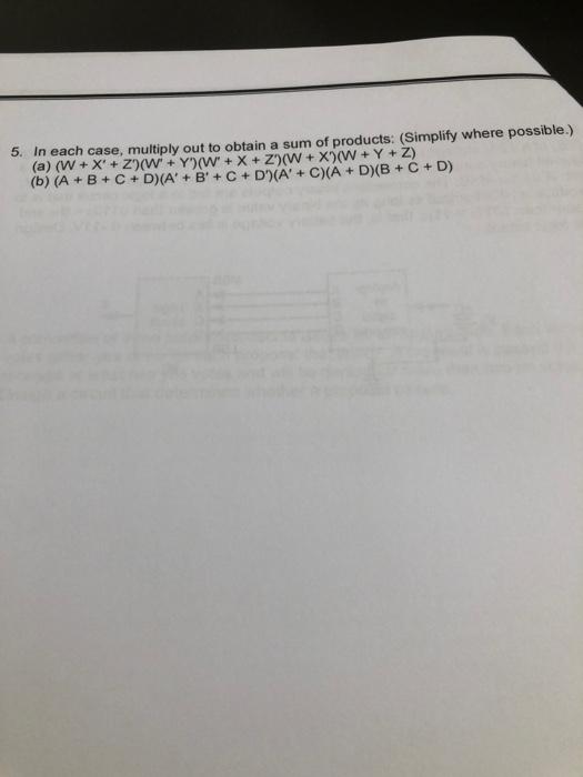 Solved 5. In Each Case, Multiply Out To Obtain A Sum Of | Chegg.com