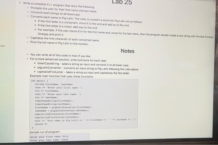 Solved Write a complete C++ program that does the following. | Chegg.com