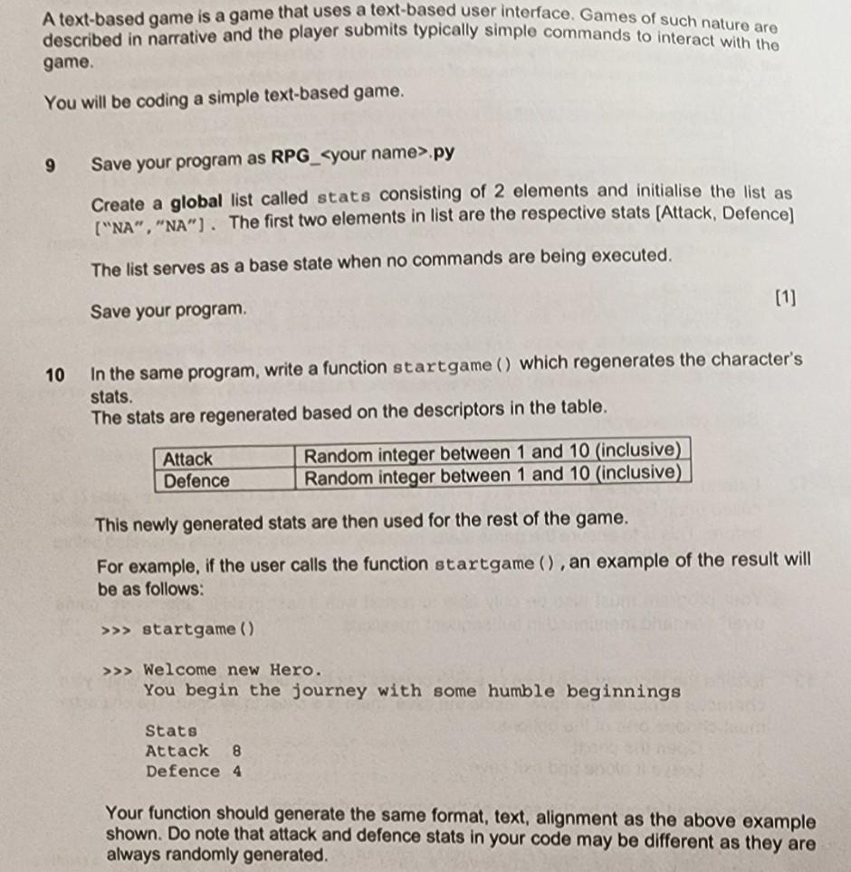 Solved Secondary school Python programming. Need solution. | Chegg.com