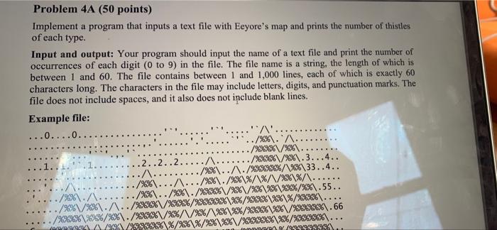 Solved Problem 4A (50 points) Implement a program that | Chegg.com