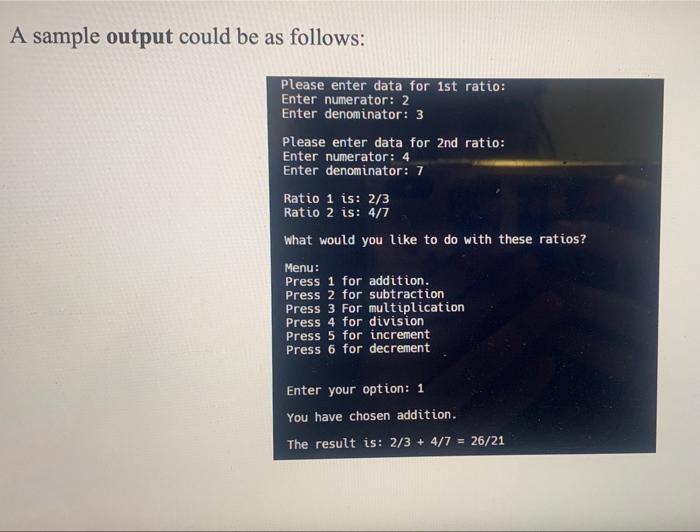 Solved A sample output could be as follows: Please enter | Chegg.com