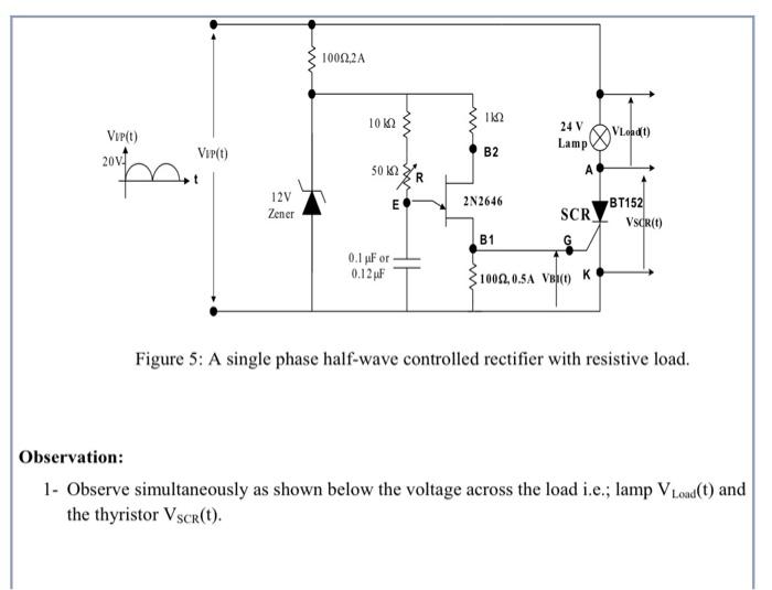 Solved Figure 5: A single phase half-wave controlled | Chegg.com