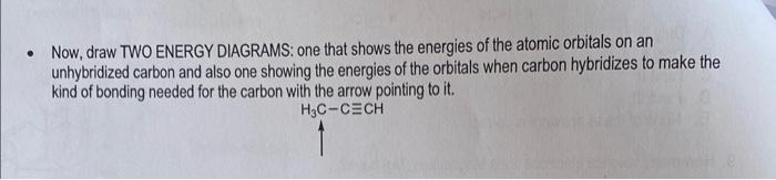 Solved Now, Draw TWO ENERGY DIAGRAMS: One That Shows The | Chegg.com