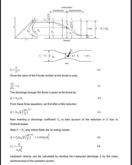 Critical section
V²
2g
V
KENNE
E
Suboritical fo
= 1
Superocal fo
Ca
Elevation
Since the value of the Froude number at the thr