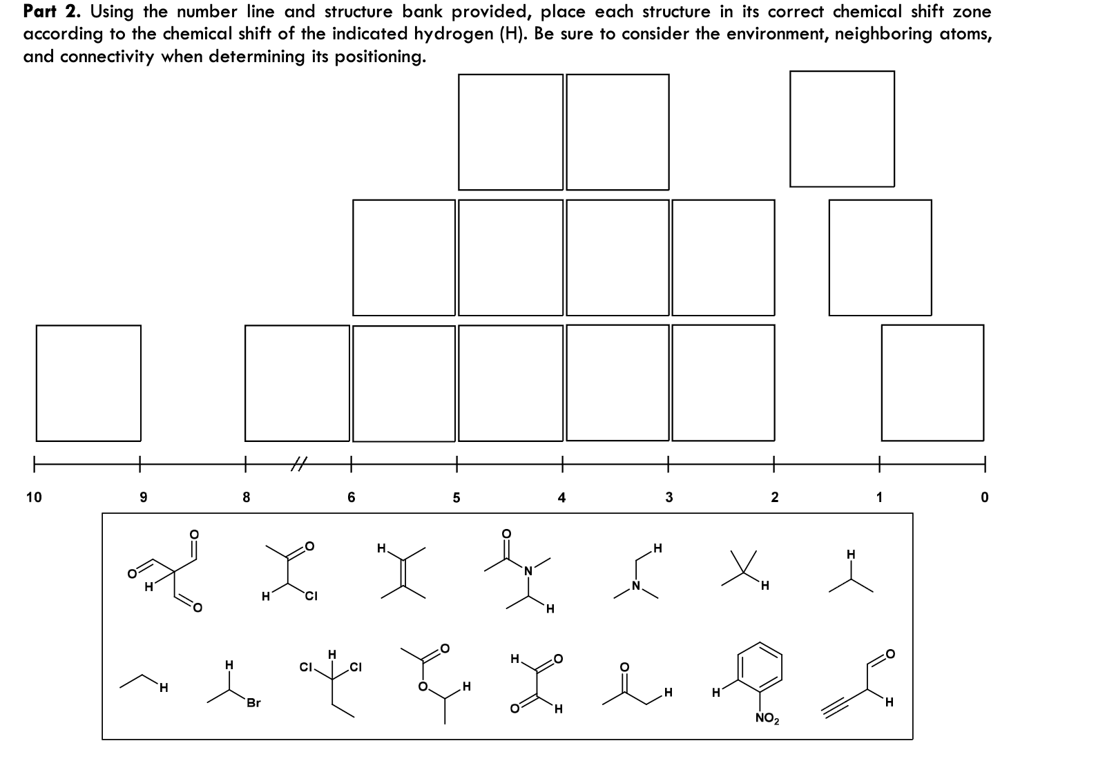 Solved Part 2. ﻿Using the number line and structure bank | Chegg.com