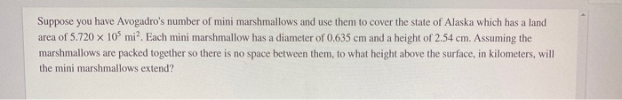 Solved Suppose you have Avogadro's number of mini | Chegg.com