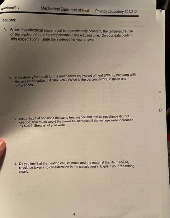 Solved When the electrical power input is approximately