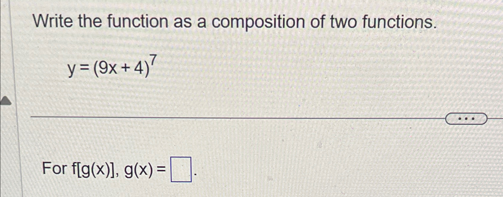 Solved Write the function as a composition of two | Chegg.com